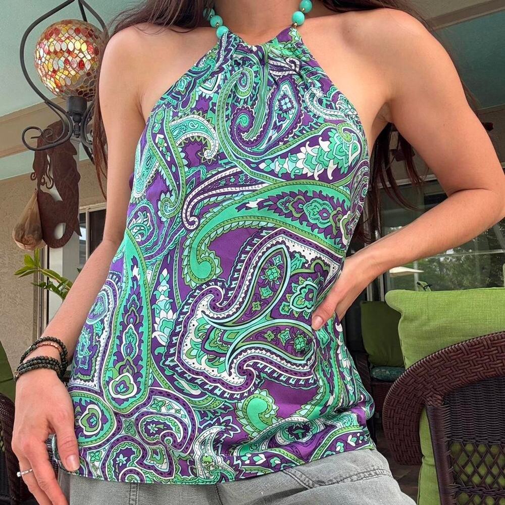 INC Silk Paisley Blouse